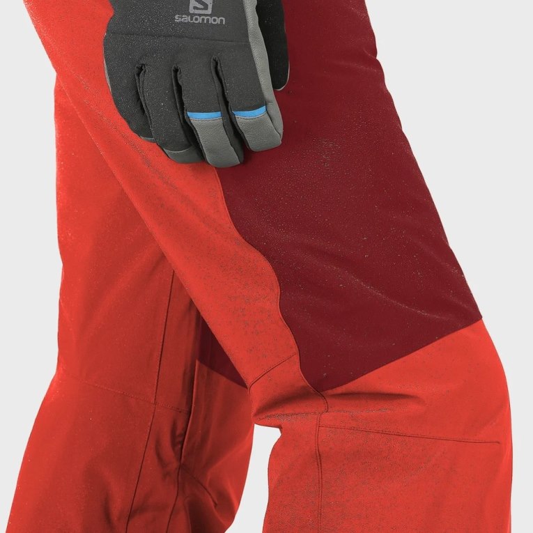 Red Salomon Brilliant Men's Ski Pants | PH 54962O